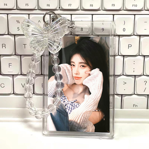 ins风鞠婧祎周边学生校园卡件卡套挂件节日身份证水晶亚克力礼物 - 图0