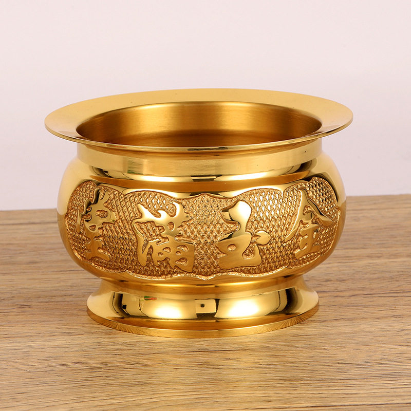 纯黄铜香炉摆件家用室内供奉佛光招财铜香炉佛堂檀香炉香薰炉包邮,淘宝优惠券,粉丝福利购,淘宝优惠卷