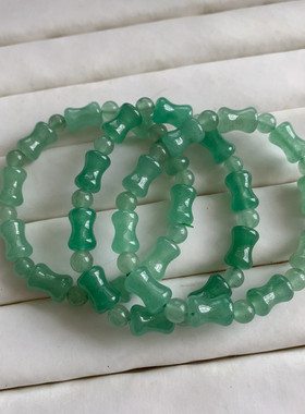 天然东陵玉竹节手链女款民族风