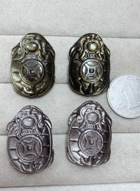 天然金曜石龙龟吊坠挂件饰品礼物