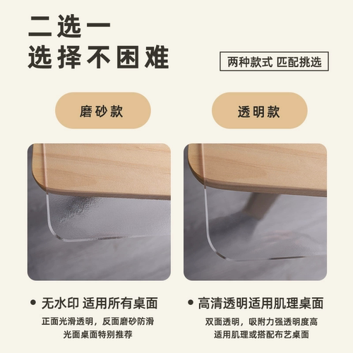 l型转角书桌桌垫pvc透明软玻璃学生学习电脑办公工位拐角弧形定制 - 图2