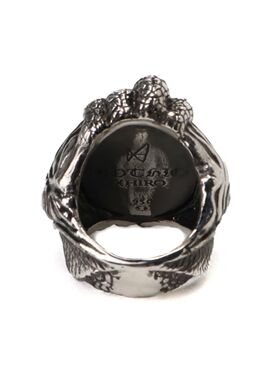 TOP-YAMAMOTO机车风龙爪黑石戒指男欧美金属霸气个性指环