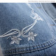 ເສື້ອຢືດ denim ດອກ embroidered ວ່າງຂອງແມ່ຍິງ