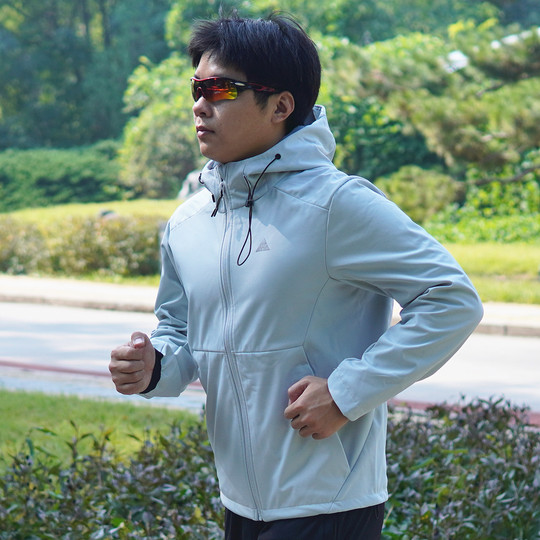 斯锐科户外软壳外套男女款连帽防风衣跑步运动训练加绒保暖防泼水