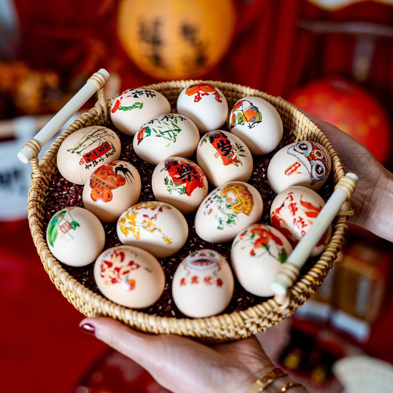 结婚订婚周岁竹编小提篮圆形茶点心水果篮子糕点藤编托盘满月百天,淘宝优惠券,粉丝福利购,淘宝优惠卷