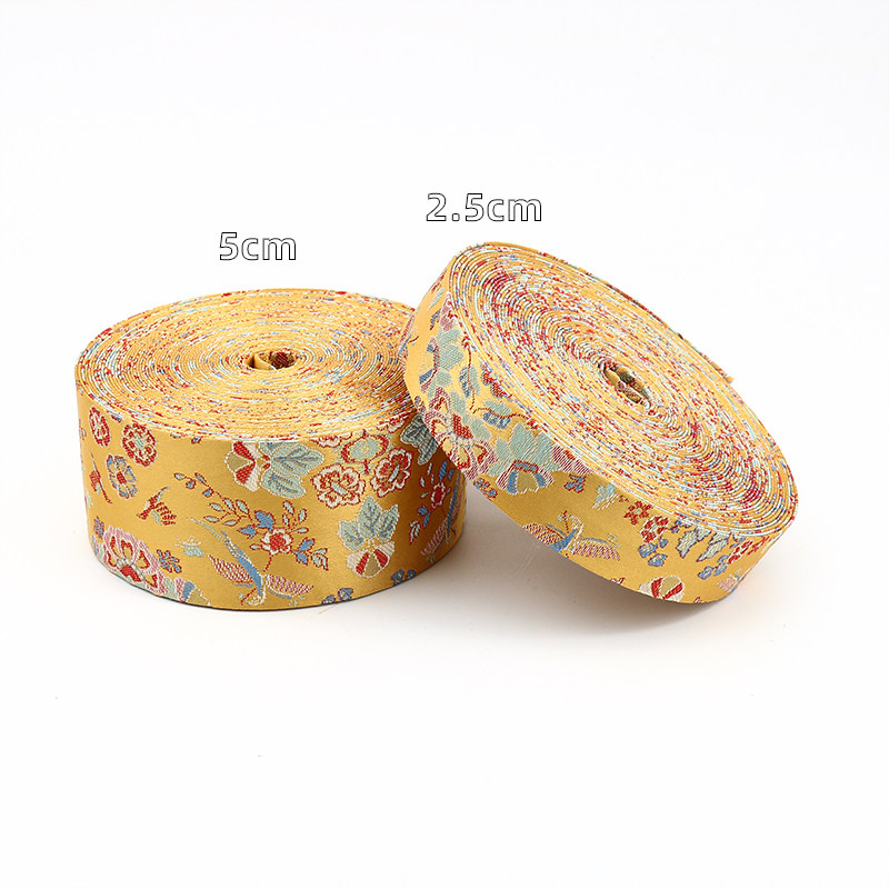 多拉新款中国风刺绣提花压条手工diy古风蝴蝶结发饰发夹材料配件,淘宝优惠券,粉丝福利购,淘宝优惠卷