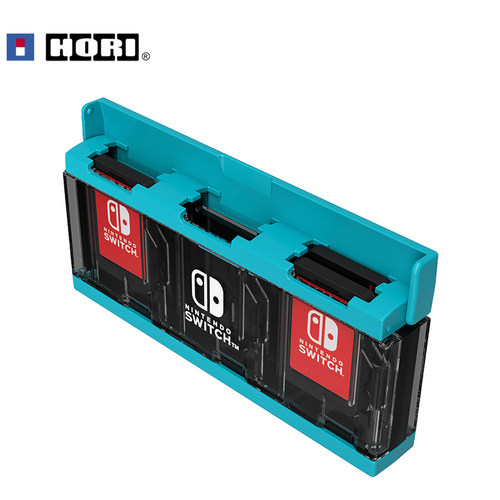 新亚电玩 日本HORI原装SWITCH游戏卡收纳盒6枚一键弹出式卡盒 - 图0