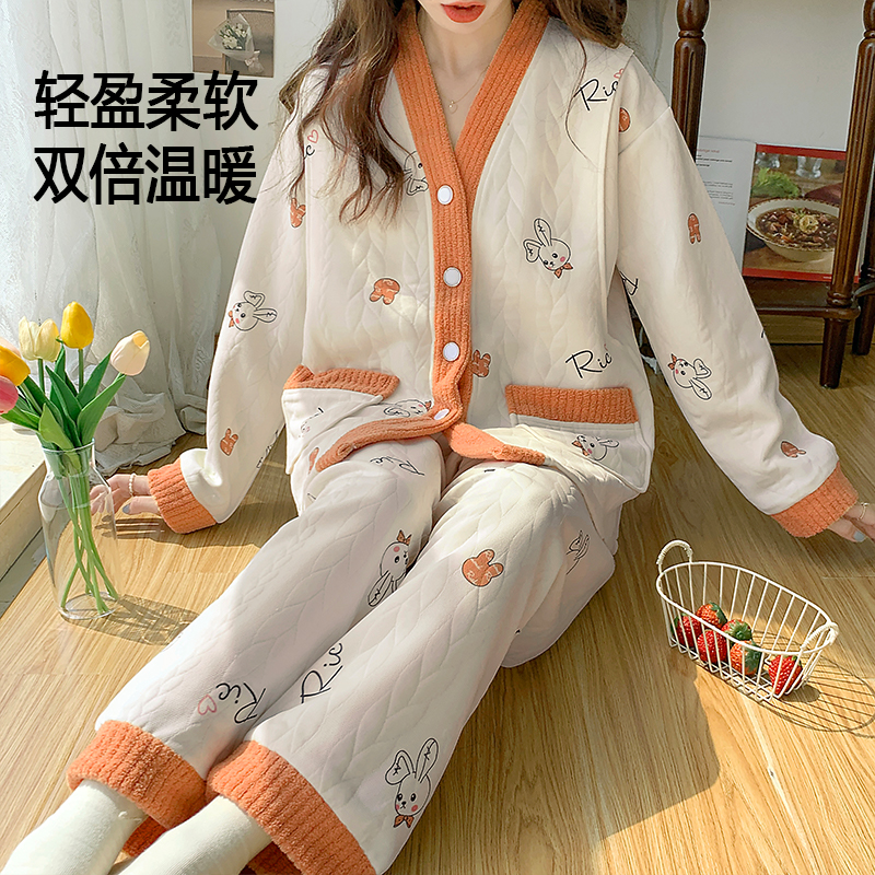 秋冬季空气棉月子服春秋纯棉产后10月份11孕妇睡衣哺乳产妇家居服