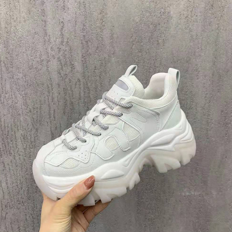 2023秋冬新款真皮百搭黑色老爹鞋女松糕厚底增高运动加绒鞋ins潮,淘宝优惠券,粉丝福利购,淘宝优惠卷