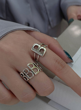 男女复古做旧开口可调节戒指指环