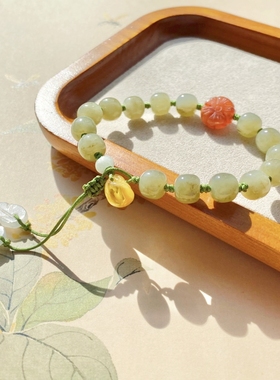 天然和田青玉精致手绳