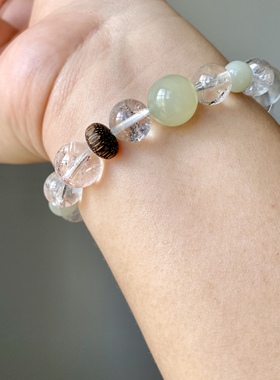 捡漏孤品黄阿赛南红玛瑙月光石