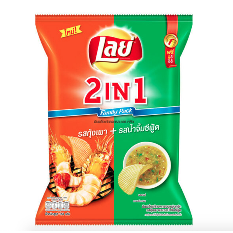 鱿鱼洋葱味 48g 乐事二合一泰式烤龙虾海鲜酱味薯片 Lays 必买 711 泰国 鱿鱼洋葱味 48g 乐事二合一泰式烤龙虾海鲜酱味薯片 Lays 必买 711 泰国