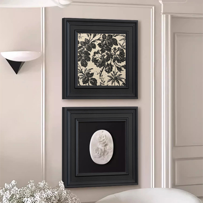 法式中古奶油风客厅装饰画3d立体浮雕石膏玄关背景墙挂画卧室壁画,淘宝优惠券,粉丝福利购,淘宝优惠卷