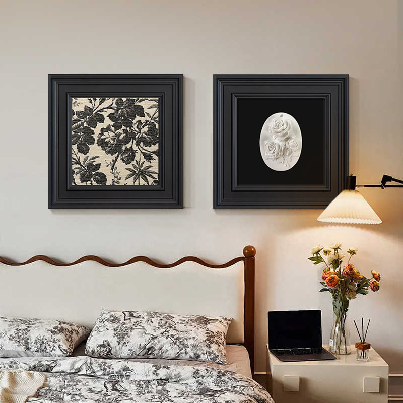 法式中古奶油风客厅装饰画3d立体浮雕石膏玄关背景墙挂画卧室壁画,淘宝优惠券,粉丝福利购,淘宝优惠卷