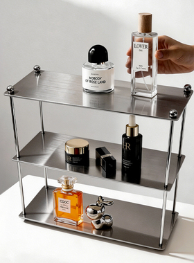 极简ins风不锈钢多层置物架杯架