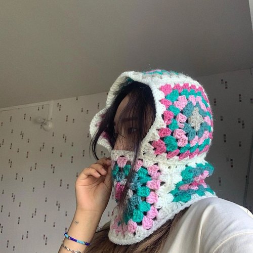 手工编织DIY钩针材料包巴拉克拉法帽子围巾秋冬自制礼物保暖ins风 - 图0