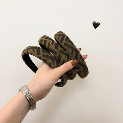 双f字母复古发箍nana同款中古vintage女网红简约法式老花发卡 虎窝淘