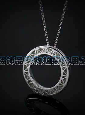 饰品925银螺丝圆环微镶钻套链