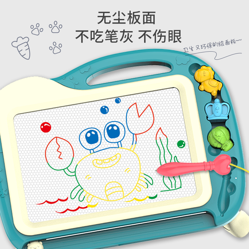 婴幼儿童磁性画板宝宝图画板小孩涂鸦写字板磁力彩色画画神器2岁3 - 图0