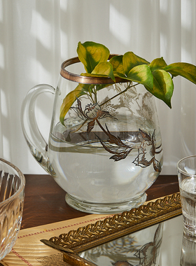 大容量欧式鎏银冷水壶ins风摆件