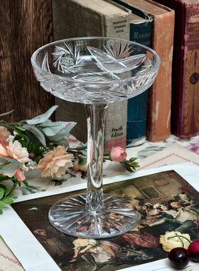 高脚果盘ins宫廷风水晶摆件