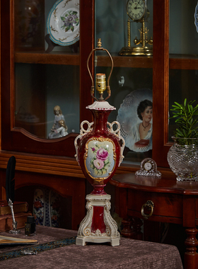 陶瓷台灯ins风客厅桌面复古装饰