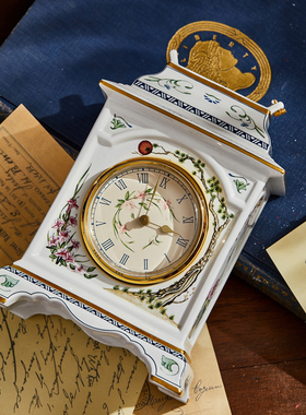 陶瓷钟表桌面欧式怀旧奢华家居