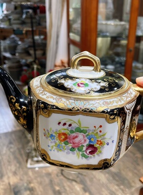 黑金开窗手绘日本则武一人份下午茶套装