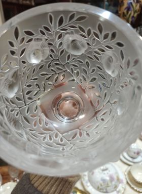 法国莱俪浮雕小鸟花瓶