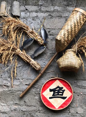 复古怀旧民宿背墙饰壁挂渔家风格