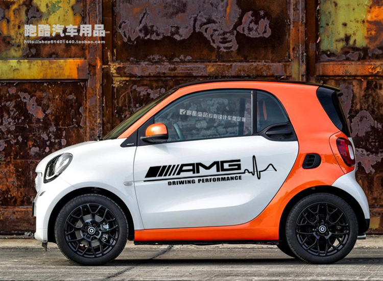 适用于新款SMART个性拉花 知豆车身贴 宝骏E100汽车贴纸AMG车身贴 - 图1