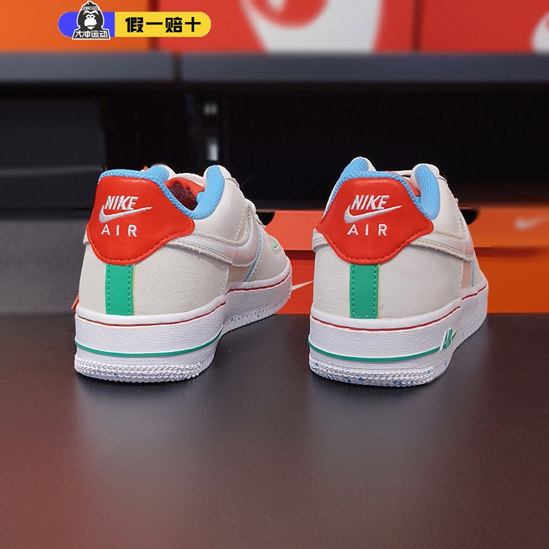 Nike耐克休闲鞋女AIR FORCE 1新款轻便低帮耐磨运动鞋FQ8350-110 - 图0