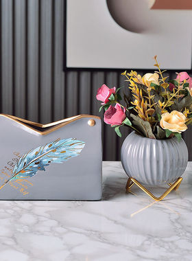 ins轻奢风卧室茶几餐桌创意摆件