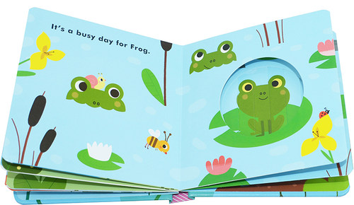 蜜蜂忙碌的一天 英文原版绘本 Little Faces: A Busy Day for Bee! 百变脸谱系列纸板书 洞洞书 低幼童书 纯全英文正版英语书籍 - 图1