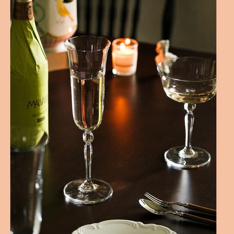 法式优雅 轻薄玻璃高脚杯 香槟杯 鸡尾酒杯 葡萄酒杯水杯复古,淘宝优惠券,粉丝福利购,淘宝优惠卷