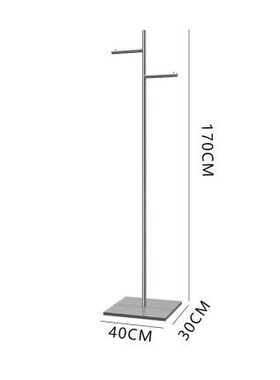 服装店展示架不锈钢拉丝银色挂衣架男女童装店中岛货架落地挂衣i.