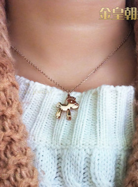 马上有钱钛钢本命年礼品锁骨链