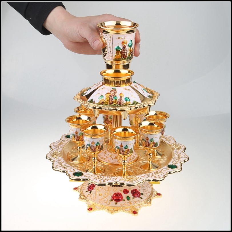 锌合金欧式复古俄罗斯幸福城堡分酒器婚庆商务礼品家居摆件道具,淘宝优惠券,粉丝福利购,淘宝优惠卷