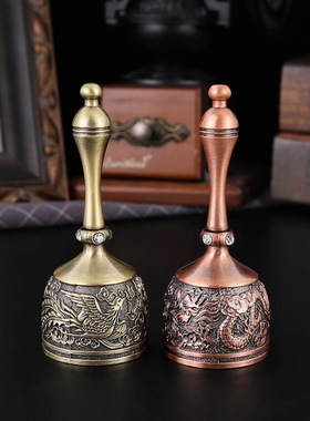 复古龙凤优雅锌合金手摇铃铛