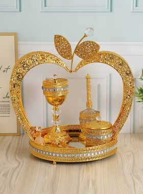 金属欧式铁艺高大上装饰摆件香炉