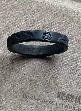 玫瑰公主与骑士戒指素圈轻奢小众设计高级感2025新款对戒情侣戒指