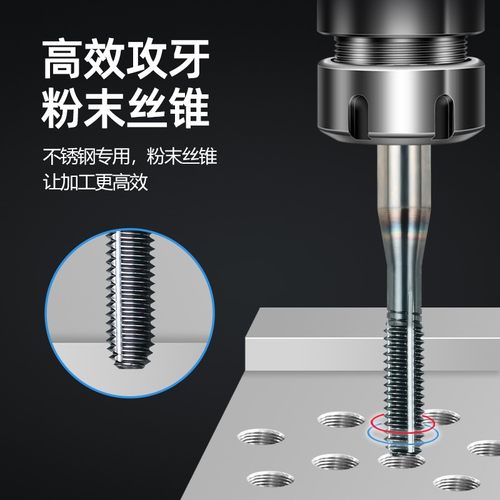 镀钴粉末盲孔挤压丝攻1B短导向SC挤压丝锥1PM1M2M3M4M5M6M8M1012-图1