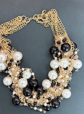 欧美外贸饰品时尚百搭气质优雅高级感珍珠项链C77