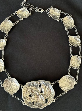 中青饰品复古宫廷风珐琅彩色气质高级感滴釉夸张项链C66现货