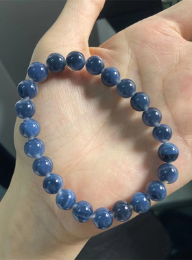 女玛瑙蓝色糖心手链民族风礼物