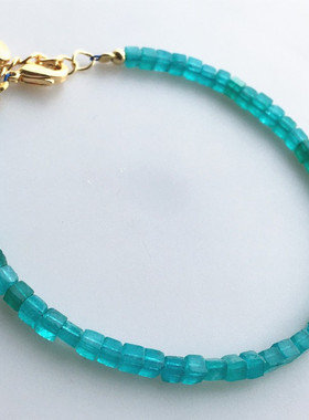 原创女款天河石清新方形手串