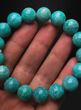 亚马逊捡漏天河石单圈蓝色手串