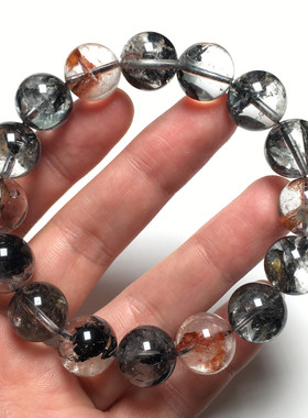 天然彩闪灵钻手链金鱼胶花