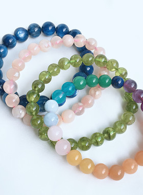 海蓝宝捡漏天然水晶手链